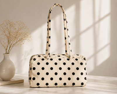 Polka Dot Bowler Bag