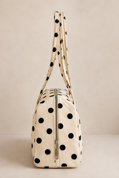 Polka Dot Bowler Bag