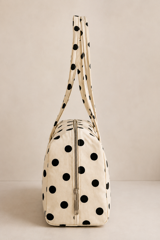 Polka Dot Bowler Bag