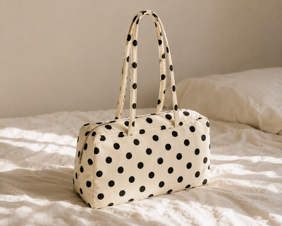 Polka Dot Bowler Bag